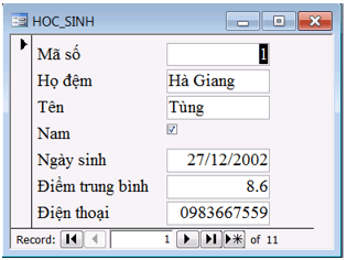 Đề kiểm tra 15 phút Tin học 12 Học kì 2 có đáp án (Bài số 1 - Đề 3)