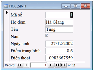 Đề kiểm tra 15 phút Tin học 12 Học kì 2 có đáp án (Bài số 1 - Đề 4)