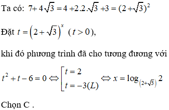 Đề kiểm tra 15 phút Toán 12 Chương 2 Giải tích có đáp án (Đề 3)