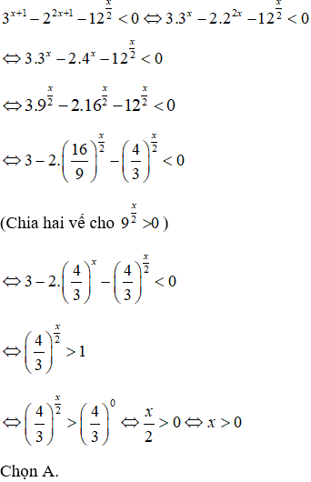 Đề kiểm tra 15 phút Toán 12 Chương 2 Giải tích có đáp án (Đề 4)