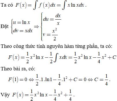 Đề kiểm tra 15 phút Toán 12 Chương 3 Giải tích có đáp án (Đề 2)