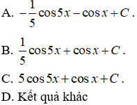 Đề thi 45 phút Toán 12 Chương 3 Giải tích có đáp án (Đề 1)