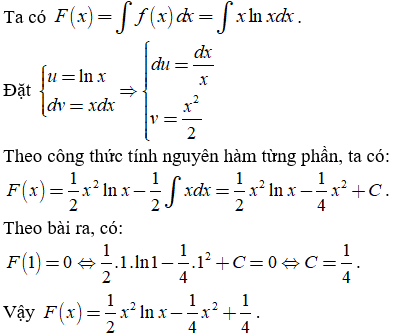 Đề thi 45 phút Toán 12 Chương 3 Giải tích có đáp án (Đề 2)