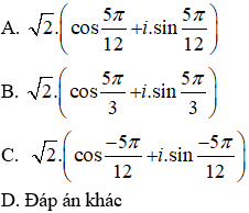 Đề kiểm tra 45 phút Toán 12 Chương 4 Giải tích có đáp án (Đề 4)