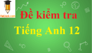 Đề thi Tiếng Anh 12 có đáp án