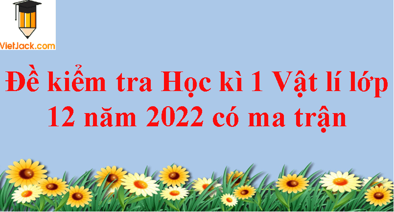 Đề thi Học kì 1 Vật Lí 12 năm 2024 có ma trận (8 đề) (ảnh 1)