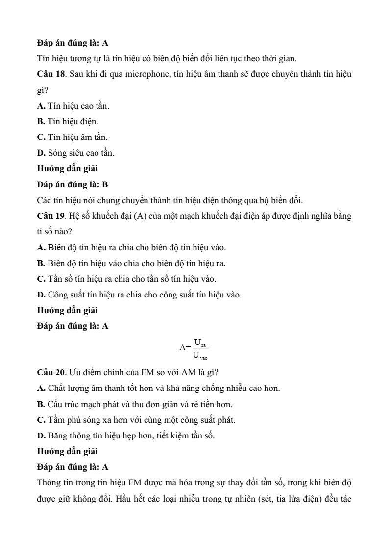Đề thi Giữa kì 2 Công nghệ 12 Kết nối tri thức Điện Điện tử (có đáp án)