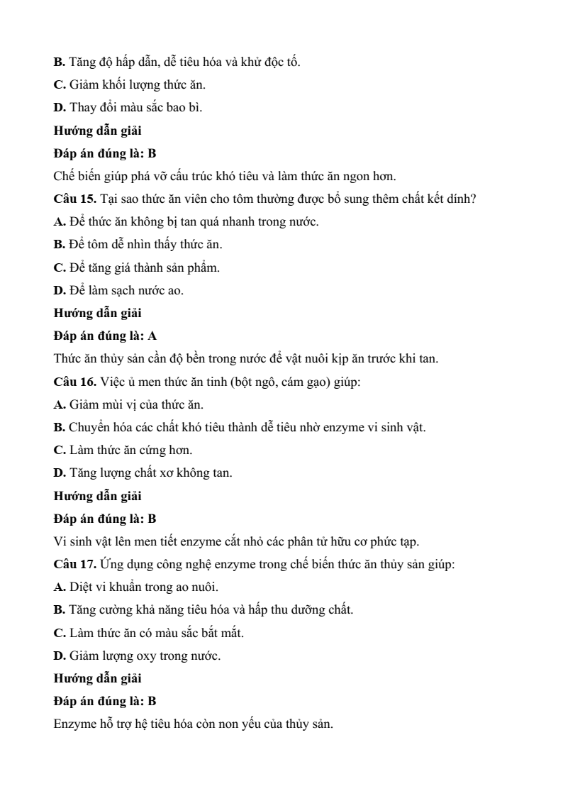 Đề thi Giữa kì 2 Công nghệ 12 Kết nối tri thức Lâm nghiệp Thủy sản (có đáp án)