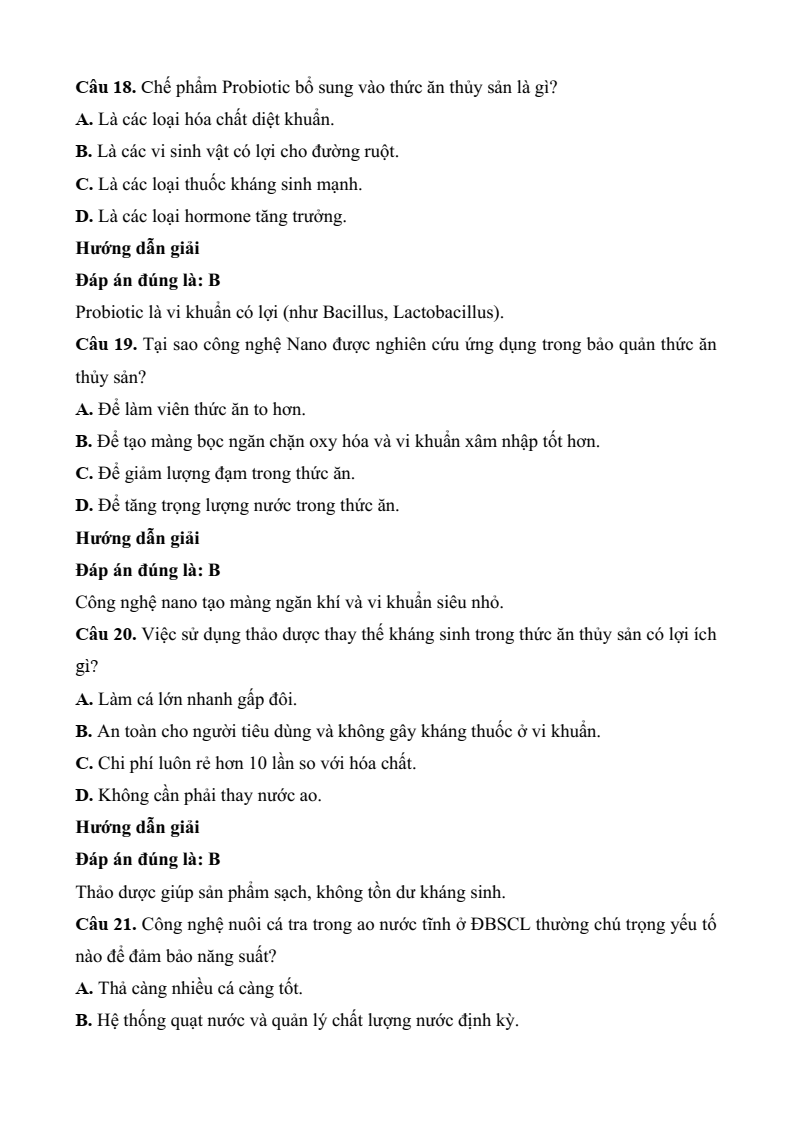 Đề thi Giữa kì 2 Công nghệ 12 Kết nối tri thức Lâm nghiệp Thủy sản (có đáp án)