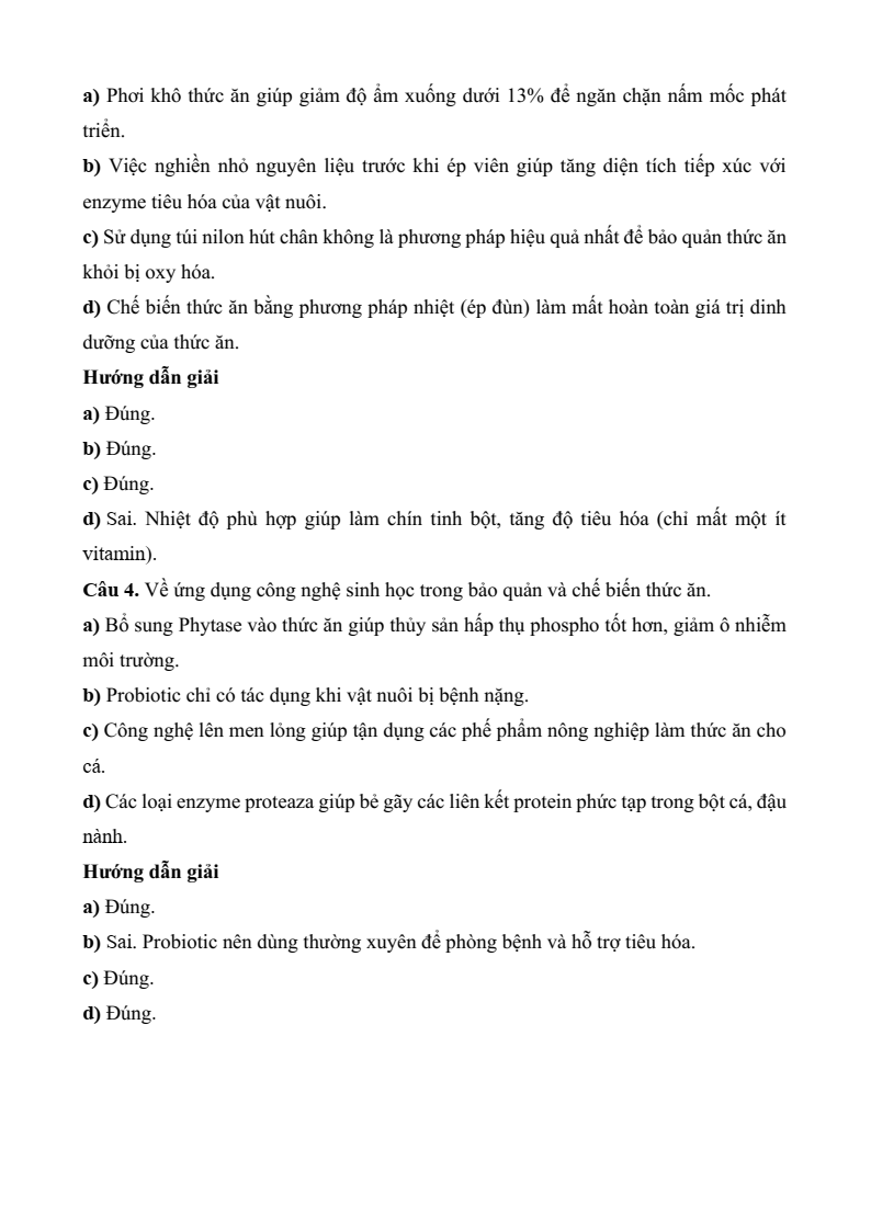 Đề thi Giữa kì 2 Công nghệ 12 Kết nối tri thức Lâm nghiệp Thủy sản (có đáp án)