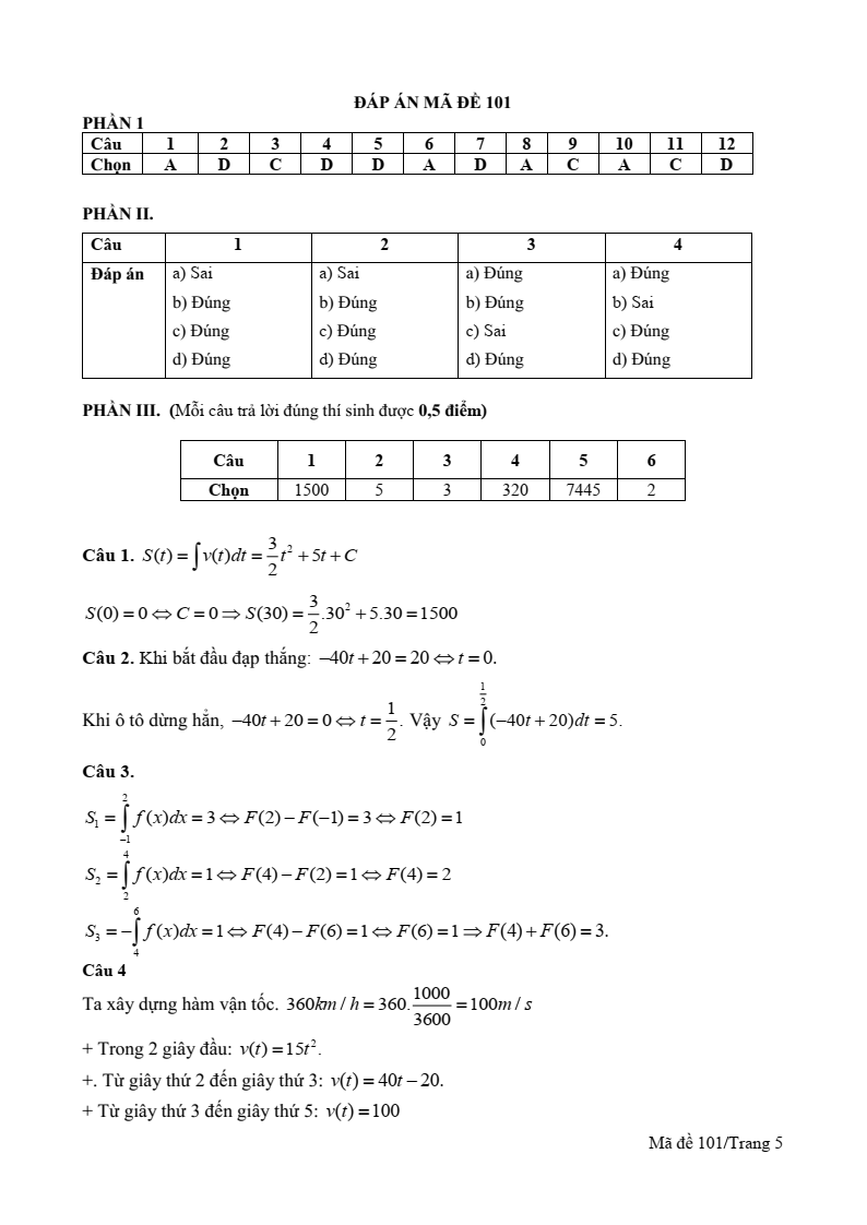 Đề thi Giữa kì 2 Toán 12 trường THPT Ngô Gia Tự (Phú Yên) năm 2024-2025