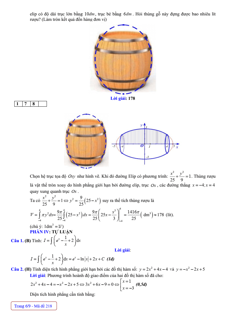 Đề thi Giữa kì 2 Toán 12 trường THPT Nguyễn Huệ (Huế) năm 2024-2025