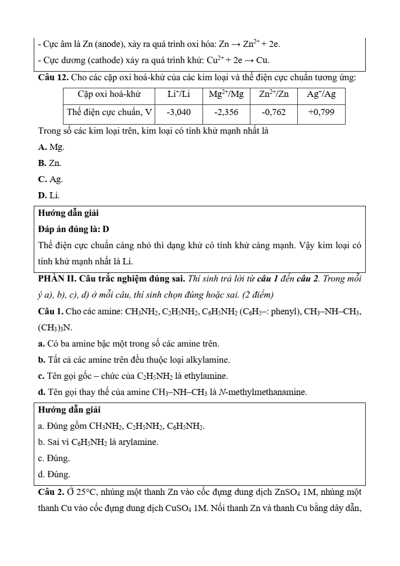 6 Đề thi Học kì 1 Hóa học 12 Cánh diều (có đáp án, cấu trúc mới)
