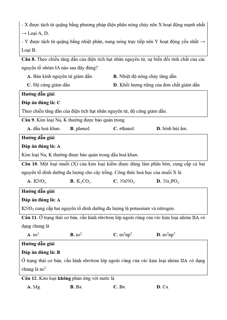 6+ Đề thi Học kì 2 Hóa học 12 Cánh diều (cấu trúc mới, có đáp án)