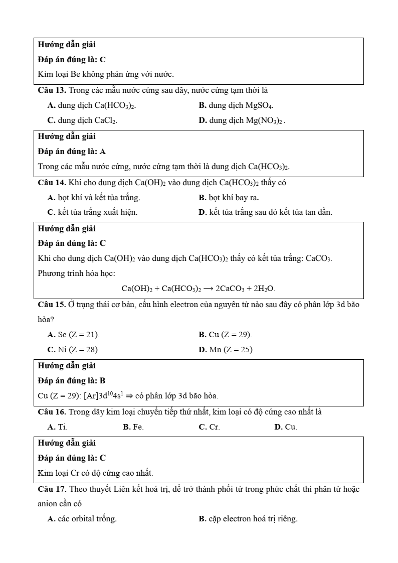 6+ Đề thi Học kì 2 Hóa học 12 Cánh diều (cấu trúc mới, có đáp án)
