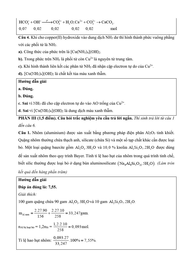 6+ Đề thi Học kì 2 Hóa học 12 Cánh diều (cấu trúc mới, có đáp án)