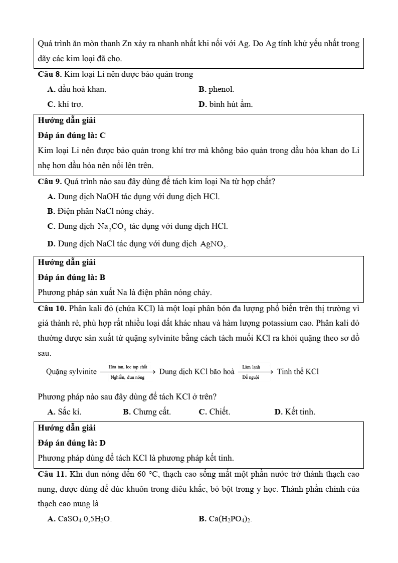 6+ Đề thi Học kì 2 Hóa học 12 Chân trời sáng tạo (cấu trúc mới, có đáp án)
