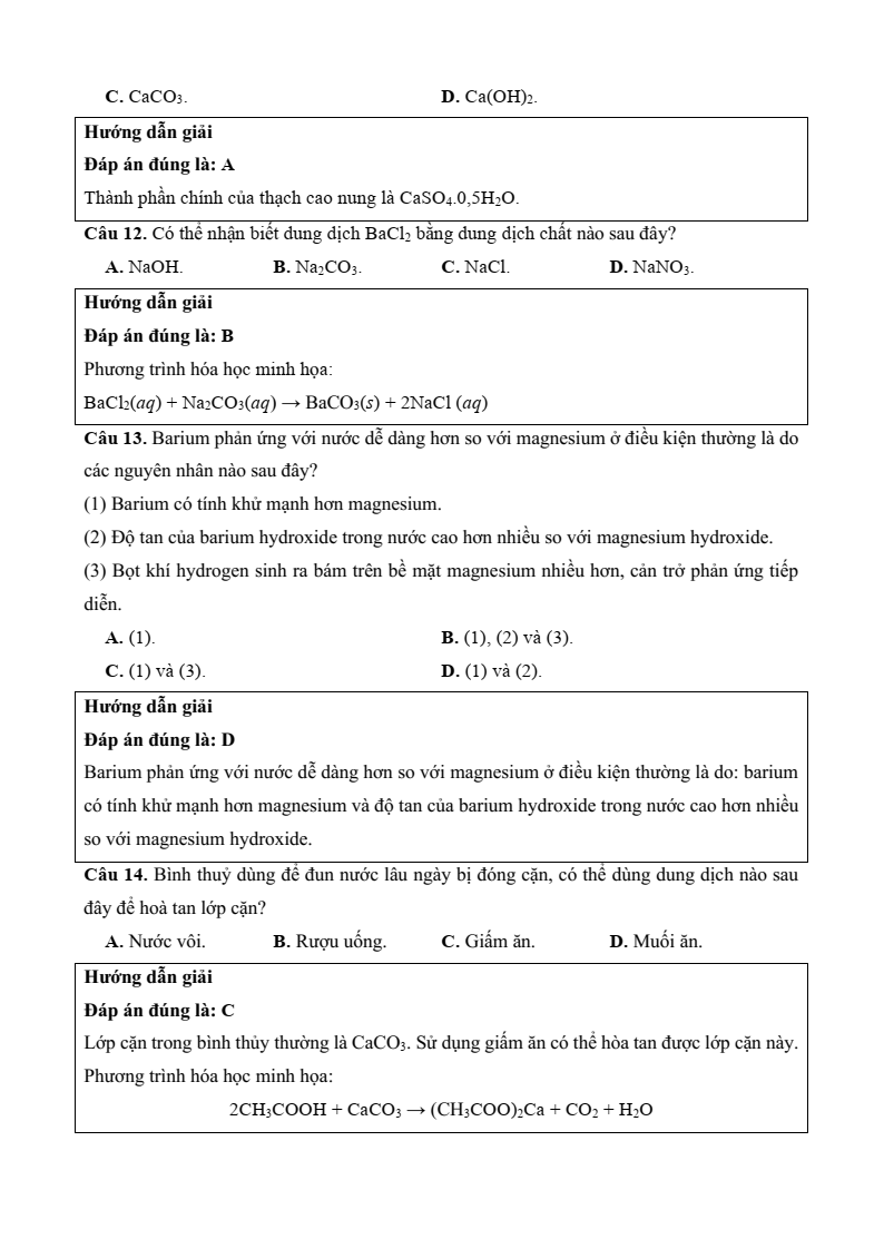 6+ Đề thi Học kì 2 Hóa học 12 Chân trời sáng tạo (cấu trúc mới, có đáp án)