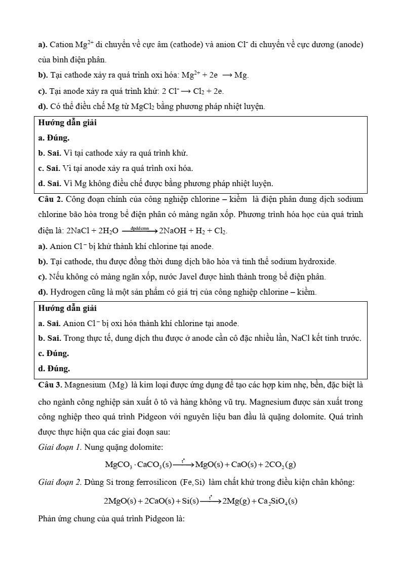 6+ Đề thi Học kì 2 Hóa học 12 Chân trời sáng tạo (cấu trúc mới, có đáp án)