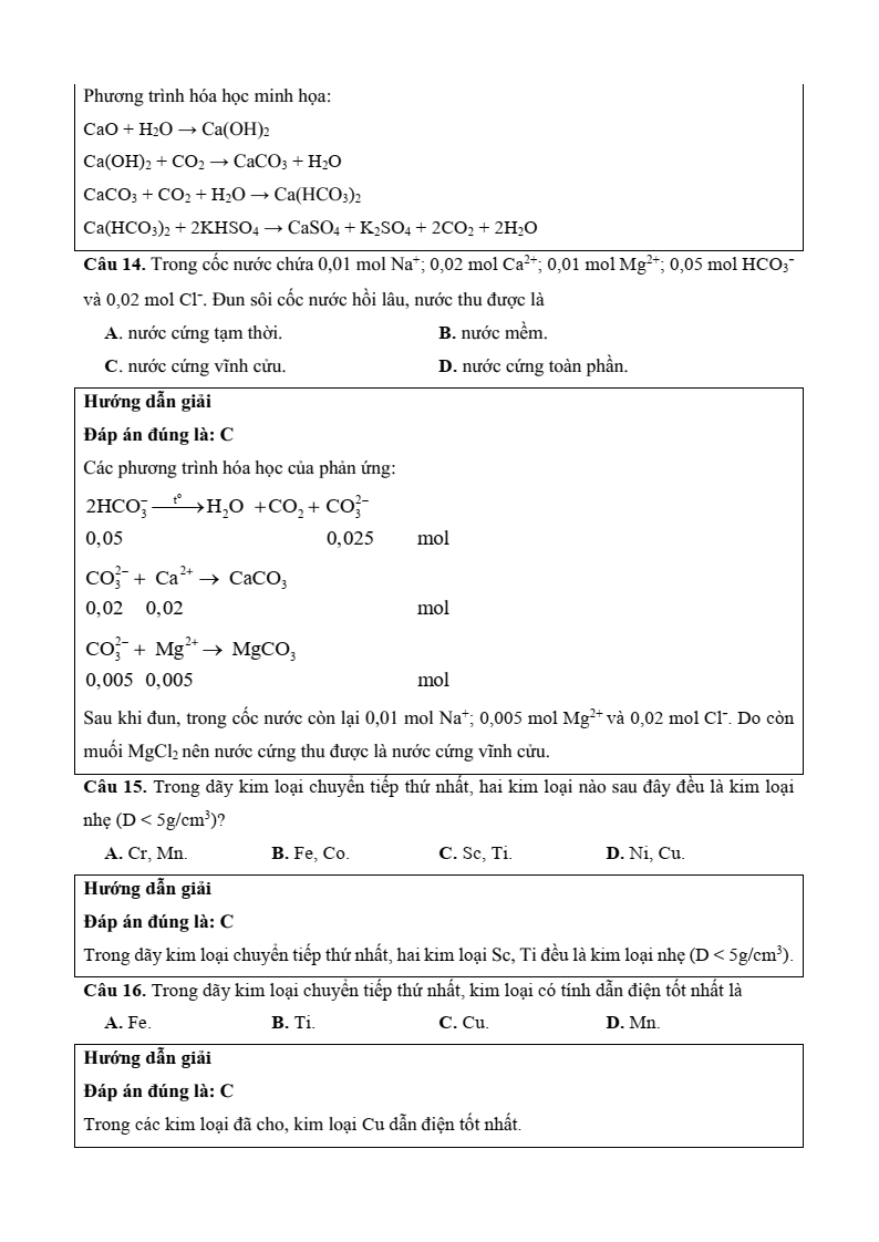 6+ Đề thi Học kì 2 Hóa học 12 Kết nối tri thức (cấu trúc mới, có đáp án)