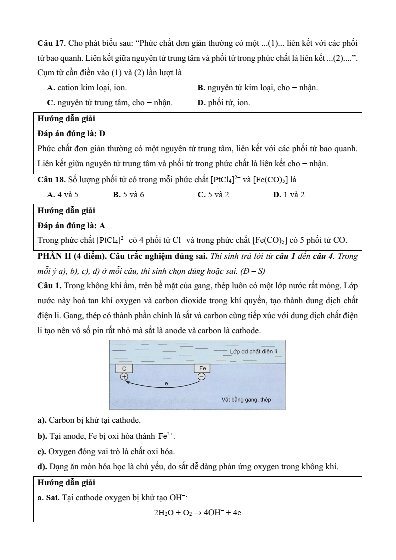 6+ Đề thi Học kì 2 Hóa học 12 Kết nối tri thức (cấu trúc mới, có đáp án)