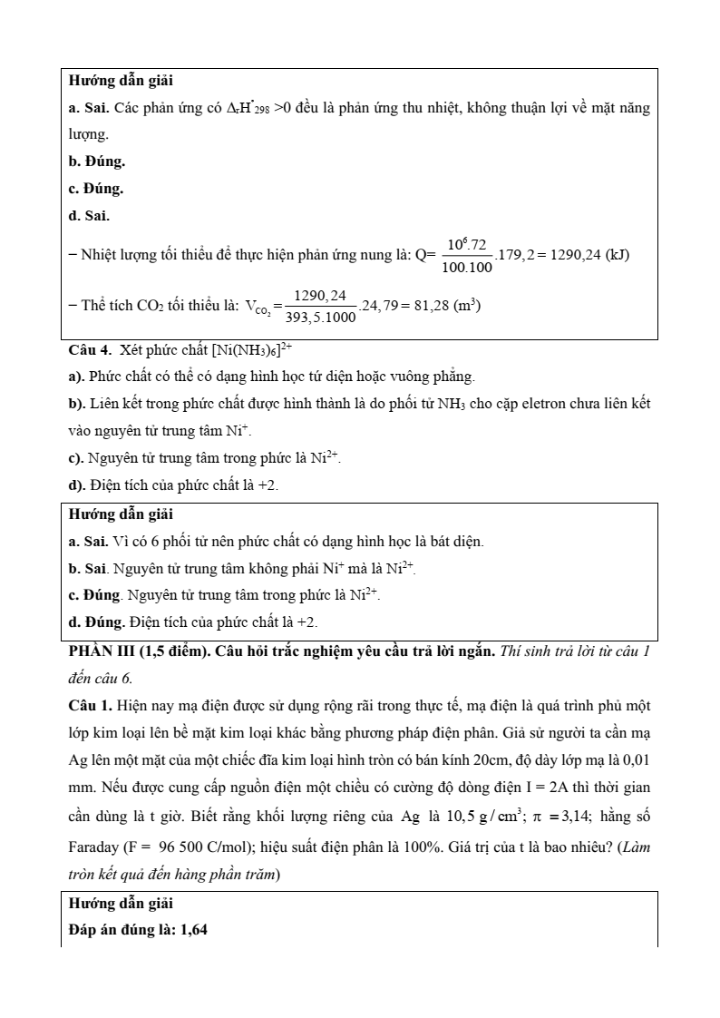 6+ Đề thi Học kì 2 Hóa học 12 Kết nối tri thức (cấu trúc mới, có đáp án)