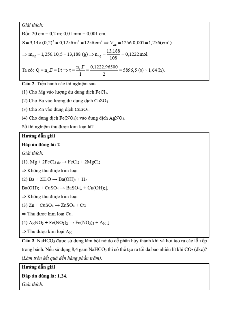 6+ Đề thi Học kì 2 Hóa học 12 Kết nối tri thức (cấu trúc mới, có đáp án)