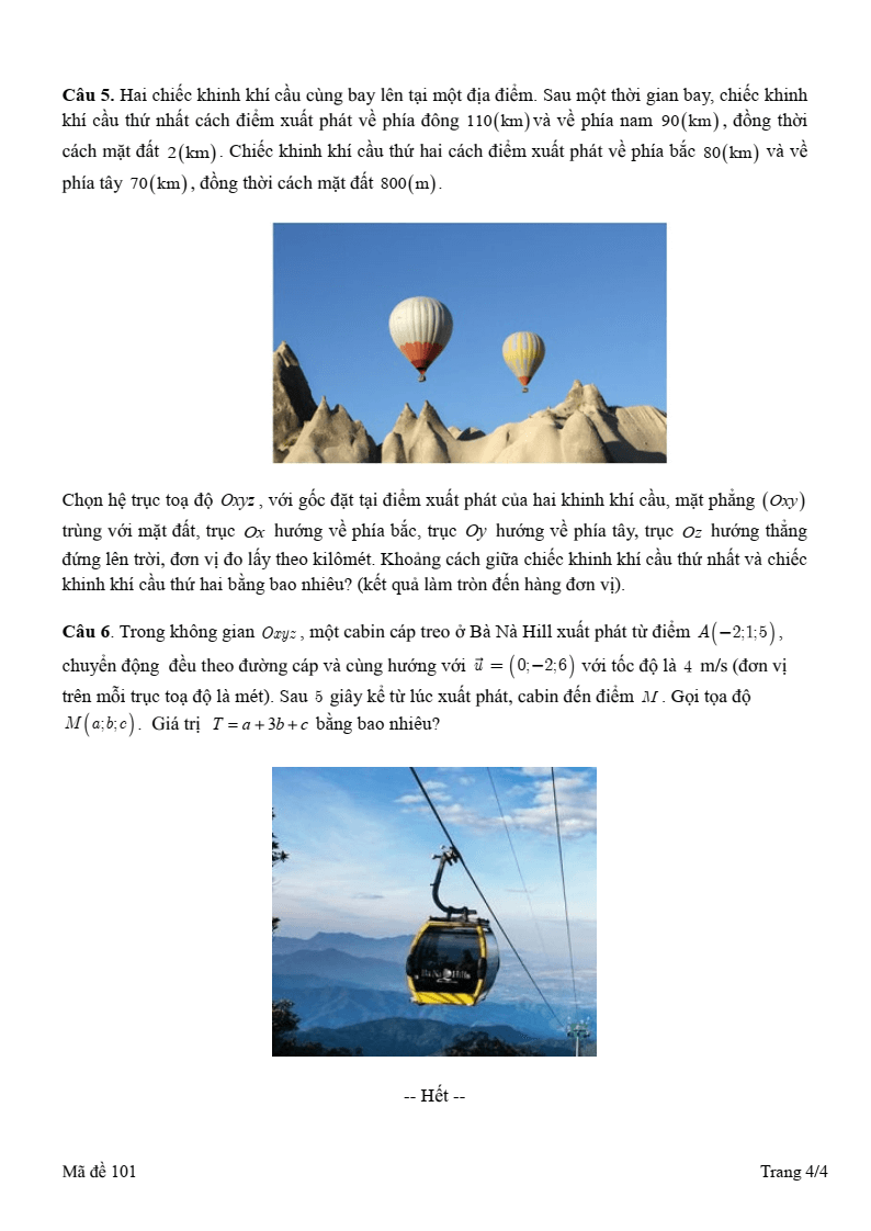 Đề thi Học kì 1 Toán 12 trường THPT Phan Ngọc Hiển (Cà Mau) năm 2025-2026