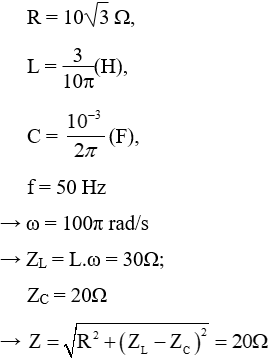 Đề thi Học kì 1 Vật Lí 12 có đáp án (Đề 1)