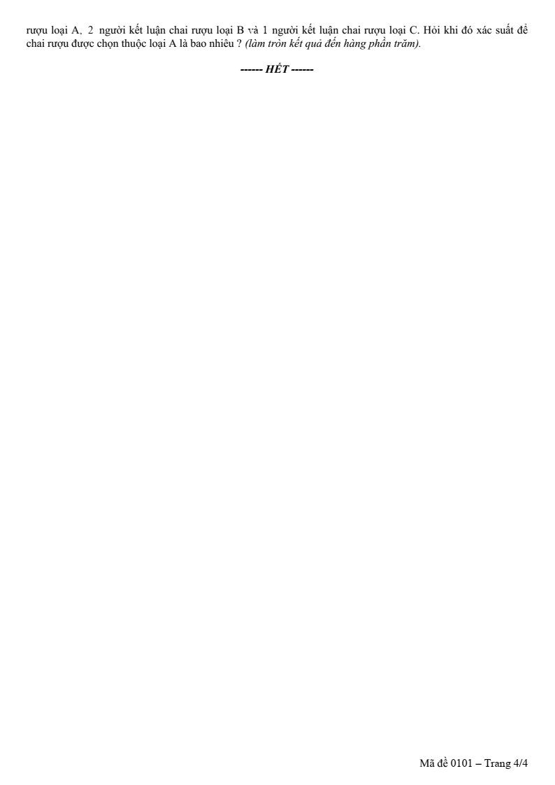 Đề thi Học kì 2 Toán 12 trường THPT Chế Lan Viên (Quảng Trị) năm 2024-2025