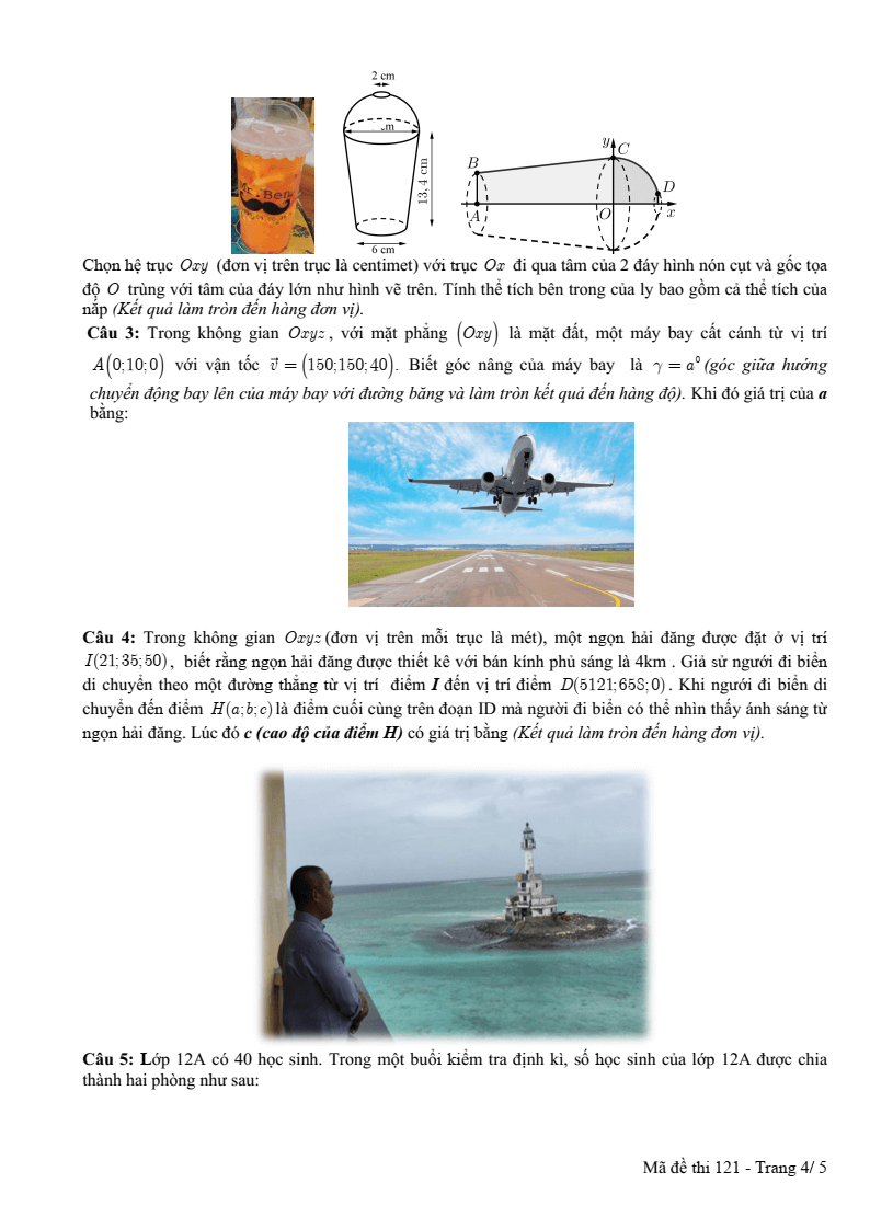 Đề thi Học kì 2 Toán 12 trường THPT Lê Hồng Phong (Đắk Lắk) năm 2024-2025