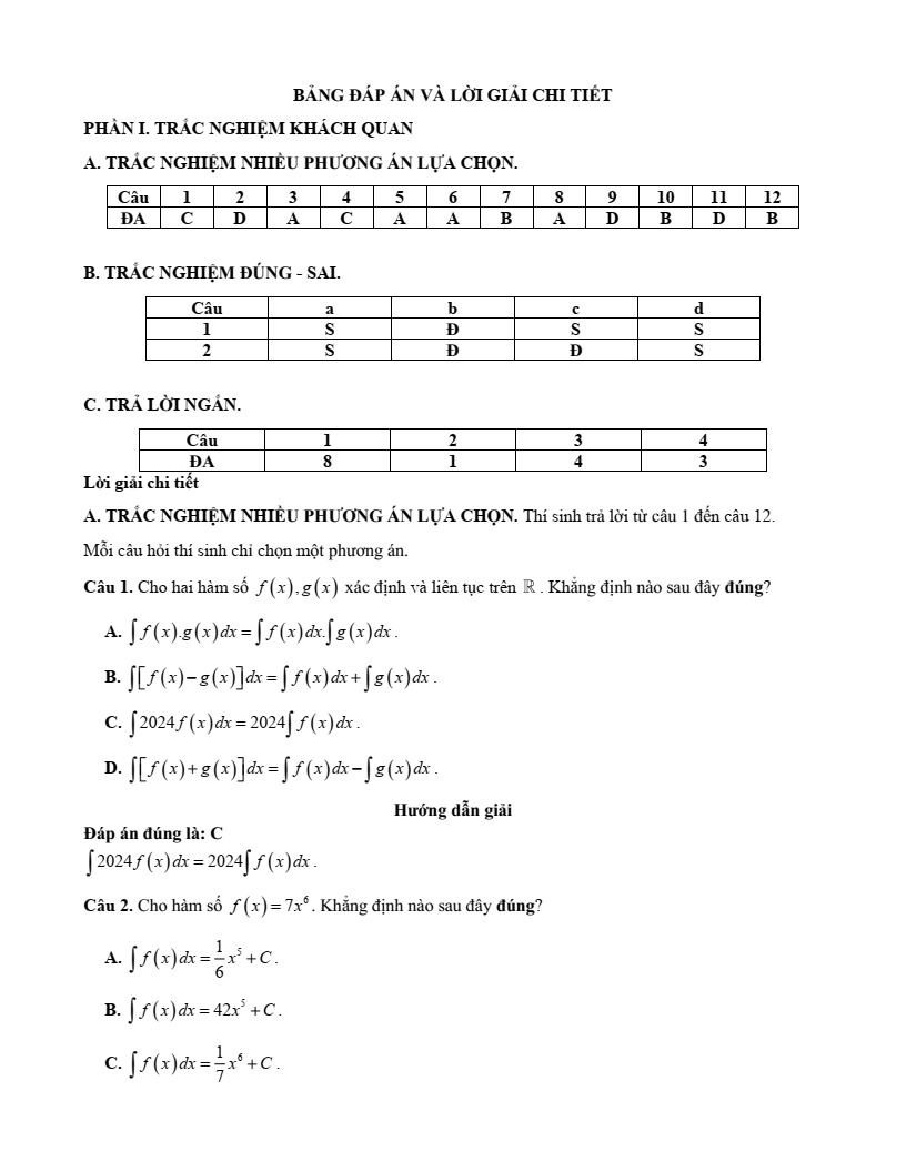 10+ Đề thi Giữa kì 2 Toán 12 Kết nối tri thức (cấu trúc mới, có đáp án)