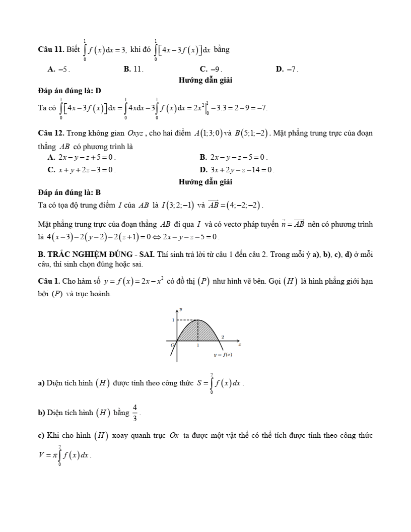 10+ Đề thi Giữa kì 2 Toán 12 Kết nối tri thức (cấu trúc mới, có đáp án)