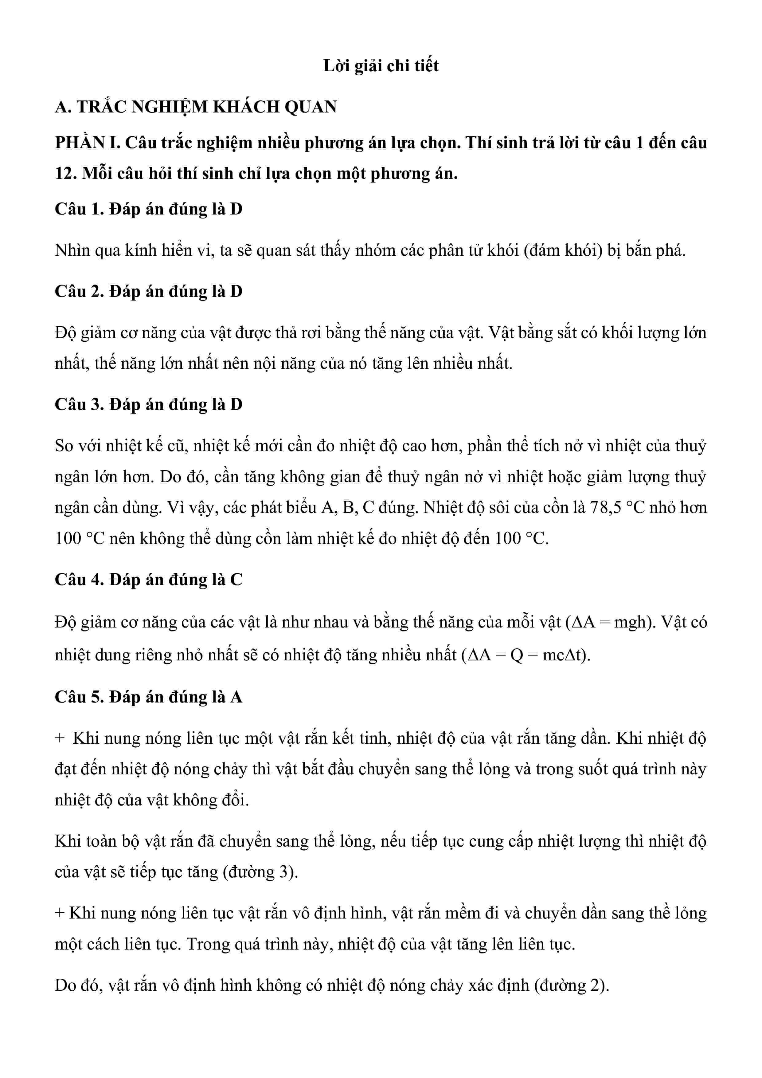 3 Đề thi Giữa kì 1 Vật Lí 12 Kết nối tri thức (có đáp án, cấu trúc mới)