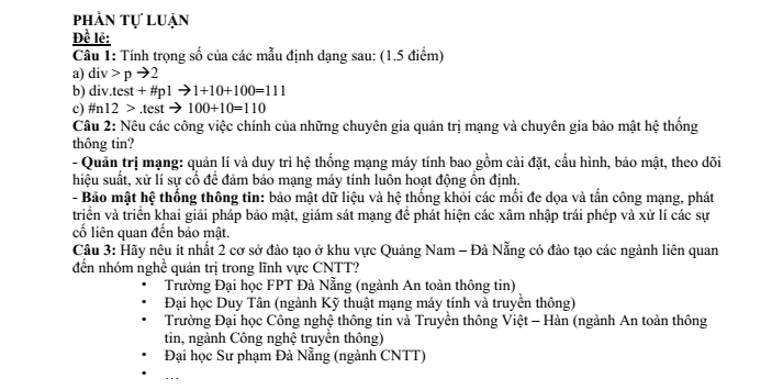 Đề thi Giữa kì 2 Tin học 12 năm 2024-2025 trường THPT Hồ Nghinh (Quảng Nam)