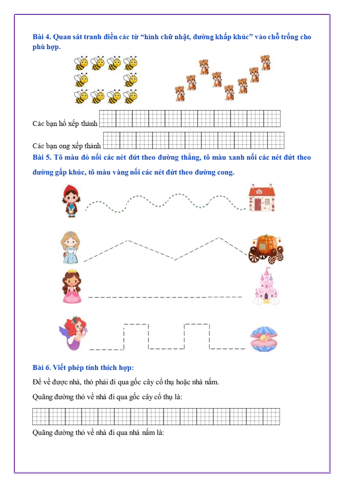 Bài tập hàng ngày Toán lớp 2 Bài 26: Đường gấp khúc. Hình tứ giác | Kết nối tri thức