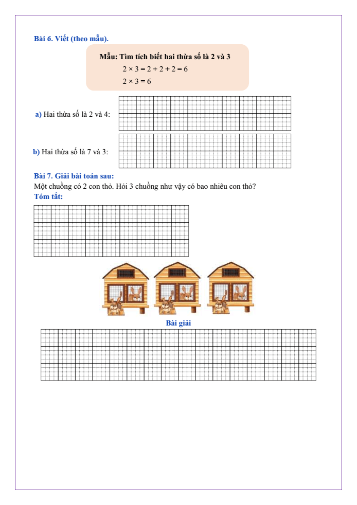 Bài tập hàng ngày Toán lớp 2 Bài 39: Bảng nhân 2 | Kết nối tri thức