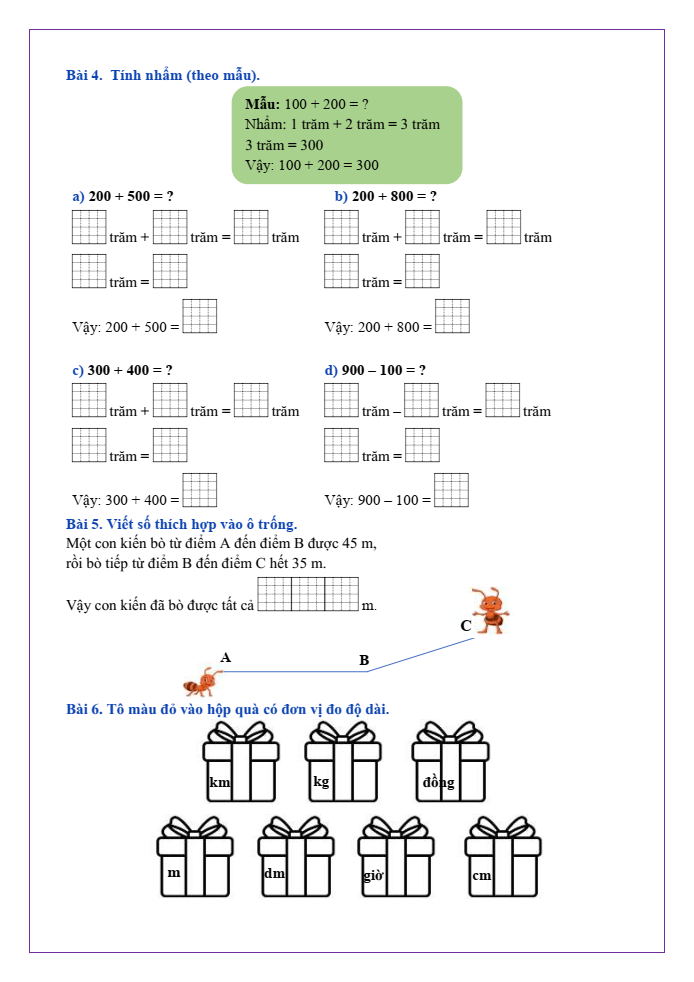 Bài tập hàng ngày Toán lớp 2 Bài 58: Luyện tập chung | Kết nối tri thức