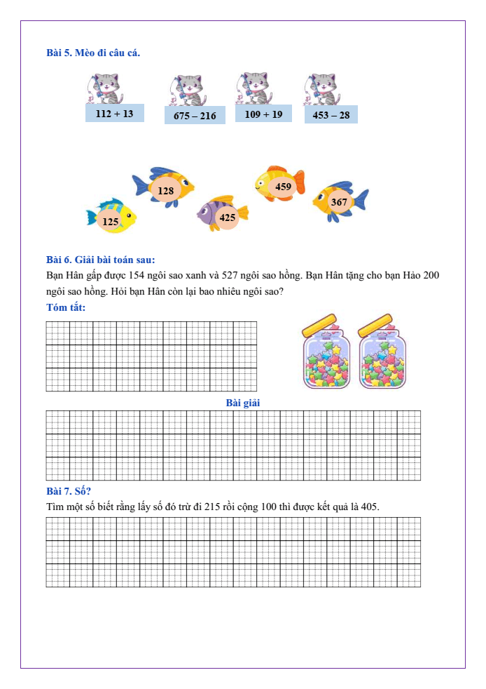 Bài tập hàng ngày Toán lớp 2 Bài 63: Luyện tập chung | Kết nối tri thức
