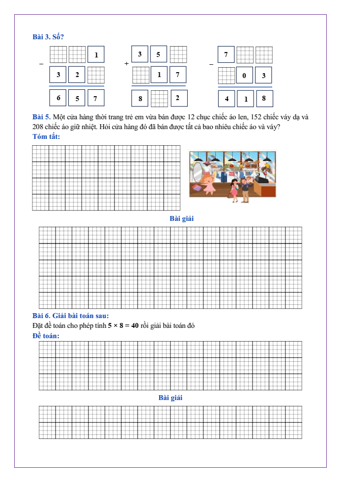 Bài tập hàng ngày Toán lớp 2 Bài 75: Ôn tập chung | Kết nối tri thức