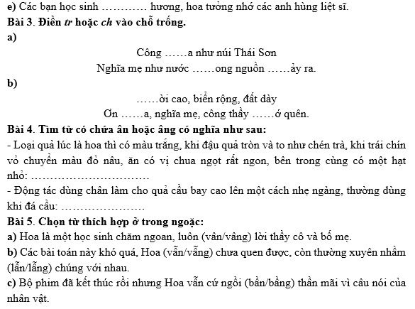 Bài tập hàng ngày Tiếng Việt lớp 3 Bài 15: Thư viện | Kết nối tri thức