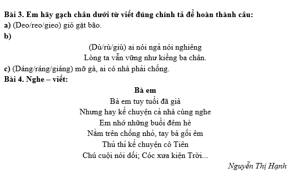 Bài tập hàng ngày Tiếng Việt lớp 3 Bài 23: Tôi yêu em tôi | Kết nối tri thức