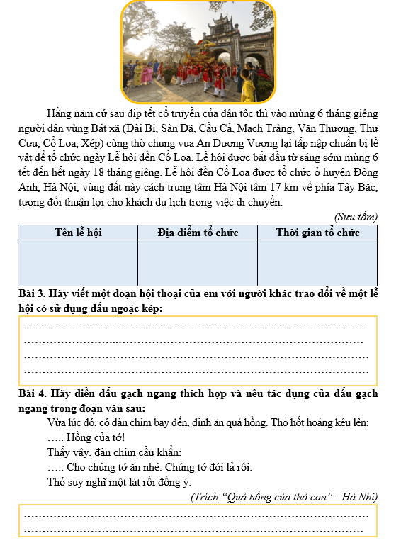 Bài tập hàng ngày Tiếng Việt lớp 3 Bài 24: Cùng Bác qua suối | Kết nối tri thức