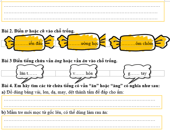 Bài tập hàng ngày Tiếng Việt lớp 3 Bài 25: Những bậc đá chạm mây | Kết nối tri thức
