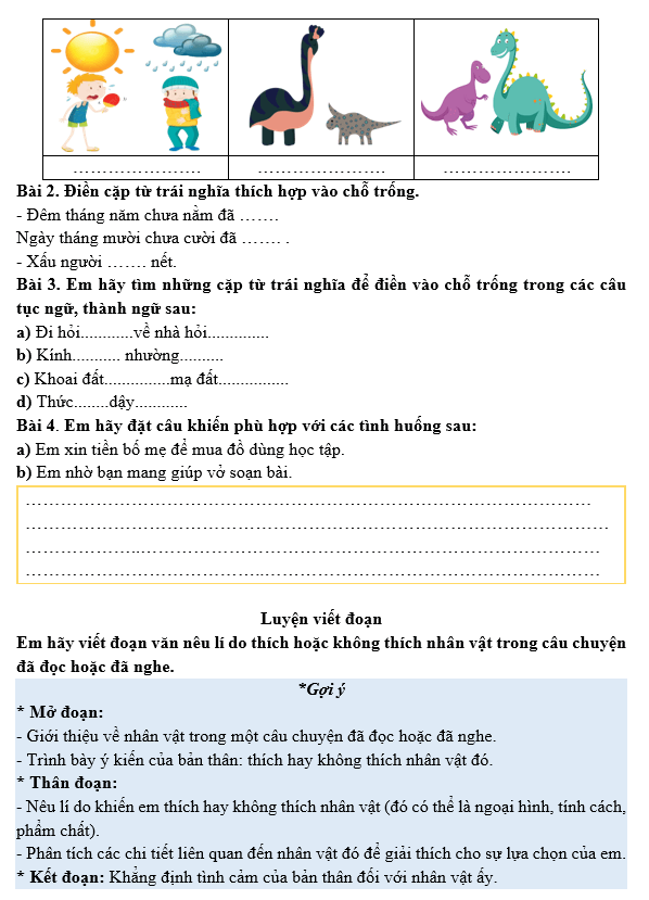 Bài tập hàng ngày Tiếng Việt lớp 3 Bài 26: Đi tìm mặt trời | Kết nối tri thức