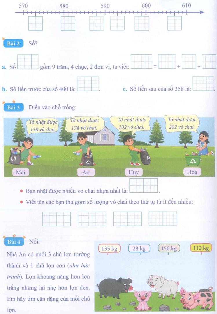 Bài tập Toán lớp 3 Cánh diều (có lời giải) | Bài tập hàng ngày Toán lớp 3
