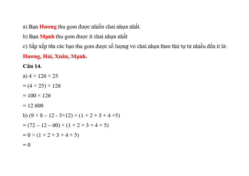 15 Đề thi Học kì 1 Toán lớp 3 Chân trời sáng tạo năm 2026 (có đáp án)