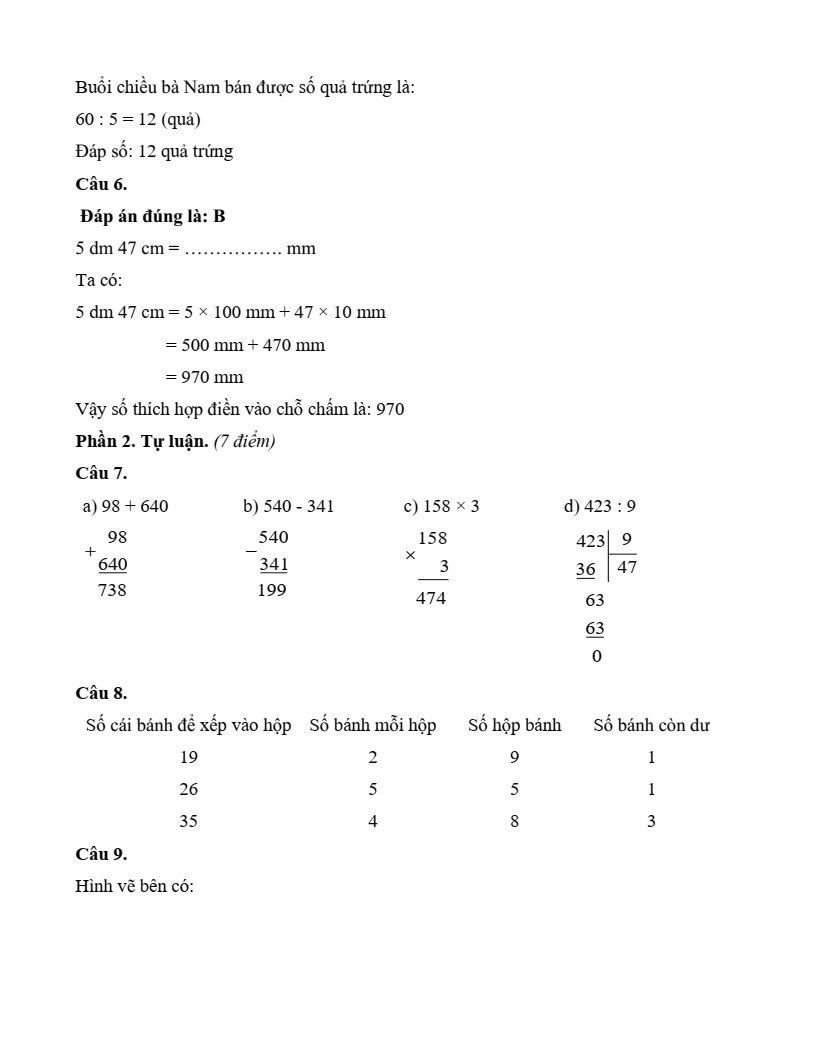 35 Đề thi Học kì 1 Toán lớp 3 Kết nối tri thức năm 2025 (có đáp án)