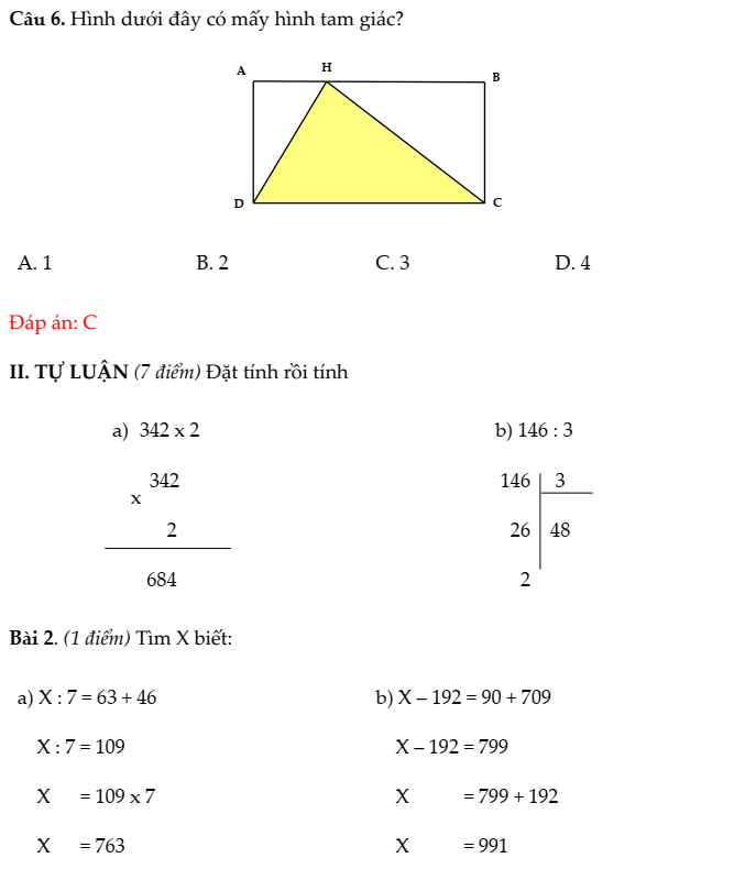 20+ Đề thi Toán lớp 3 Học kì 1 Kết nối tri thức 2025 (tải nhiều)