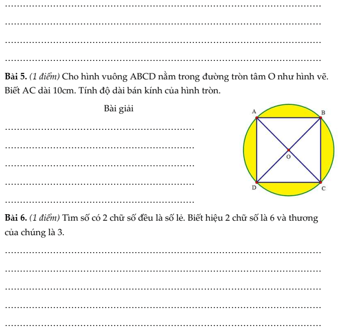 20+ Đề thi Toán lớp 3 Học kì 1 Kết nối tri thức 2025 (tải nhiều)